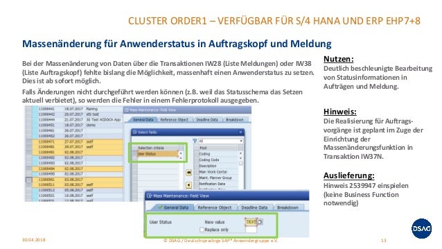 Neuerungen Sap Pm 18 Dsag