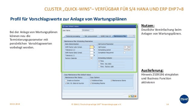Neuerungen Sap Pm 18 Dsag