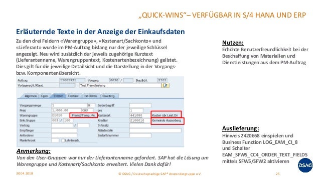 Neuerungen Sap Pm 18 Dsag
