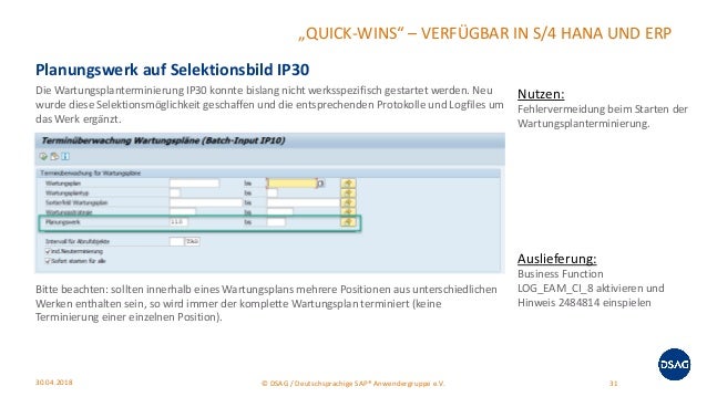 Neuerungen Sap Pm 18 Dsag