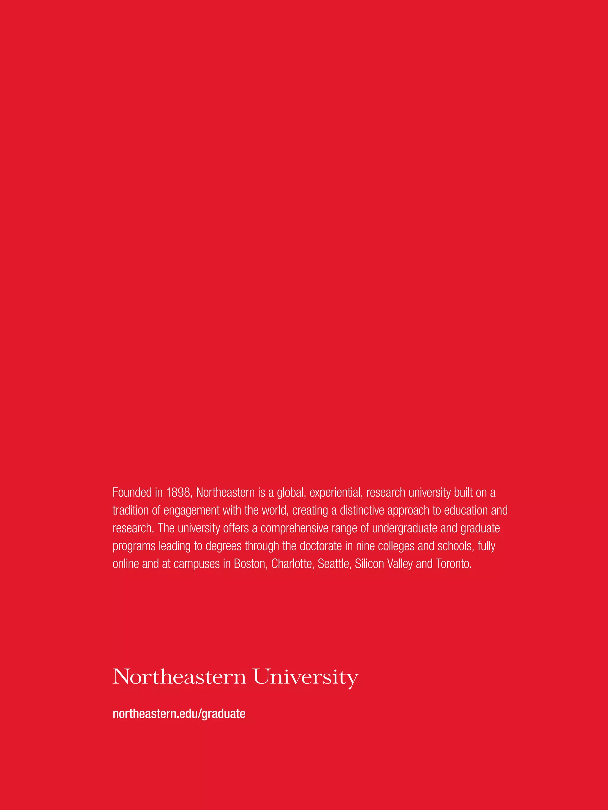 Northeastern University Graduate Brochure PDF