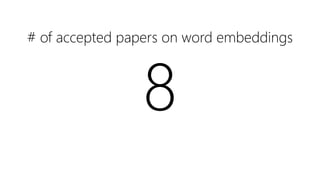 # of accepted papers on word embeddings
8
 