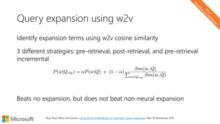 Neural Text Embeddings for Information Retrieval (WSDM 2017)