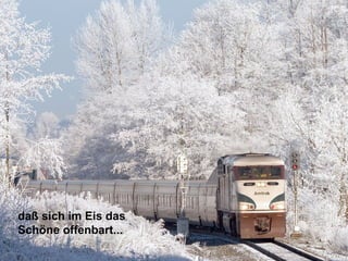 daß sich im Eis das
Schöne offenbart...
 