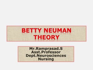 Mr.Ramprasad.S
Asst.Professor
Dept.Neurosciences
Nursing
 