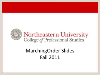 MarchingOrder Slides Fall 2011 