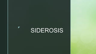 z
SIDEROSIS
 