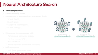 EfficientML.ai Lecture Neural Architecture Search | PDF