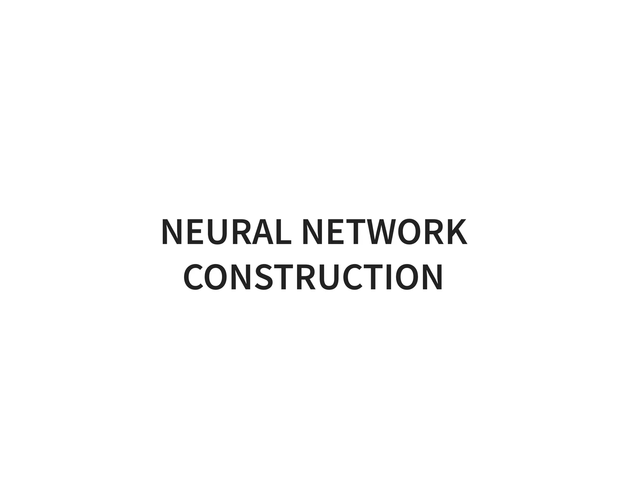 NEURAL NETWORK CONSTRUCTION 