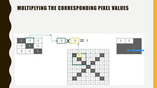 MULTIPLYING THE CORRESPONDING PIXEL VALUES
 