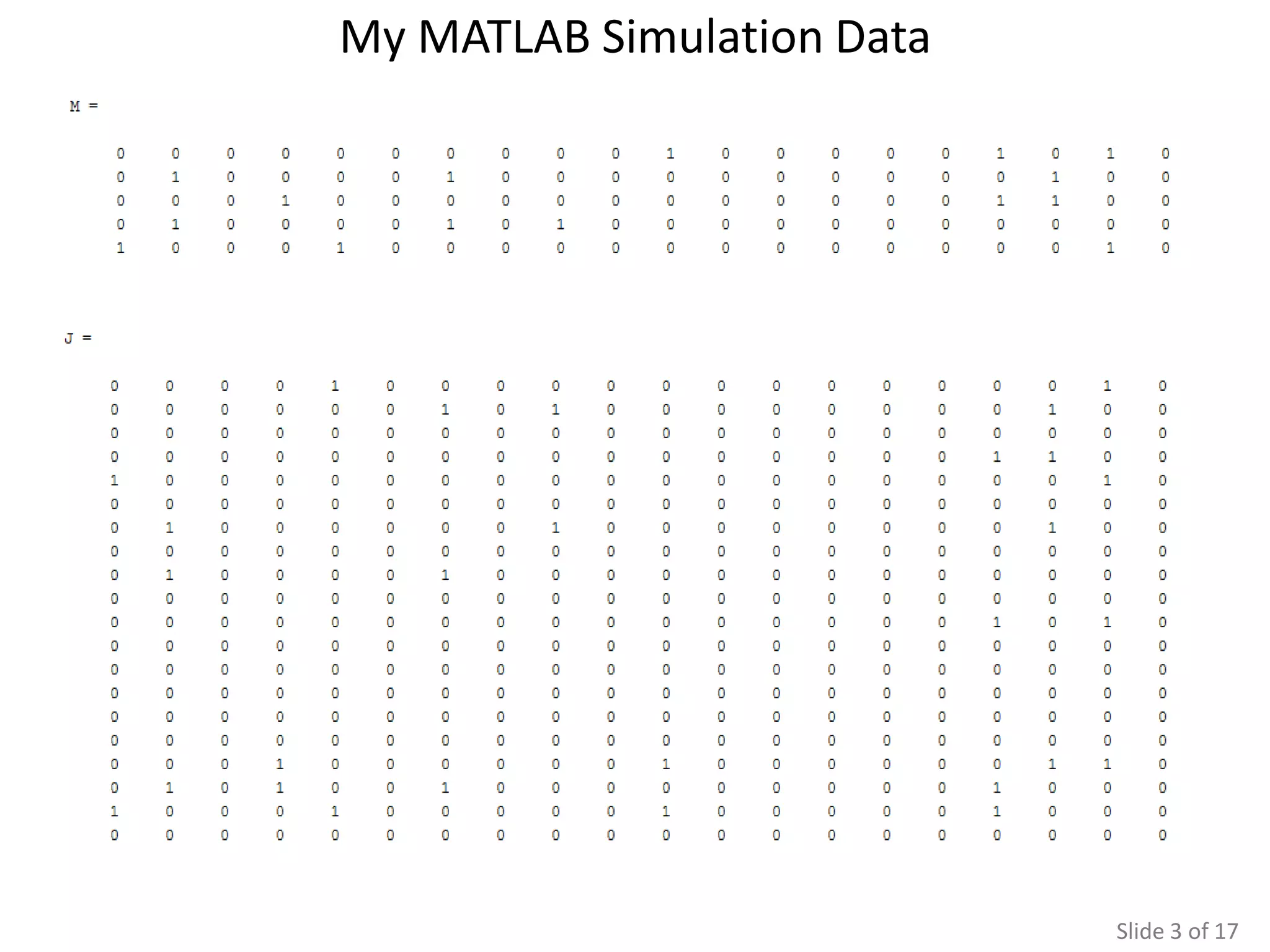 My MATLAB Simulation Data




                            Slide 3 of 17
 