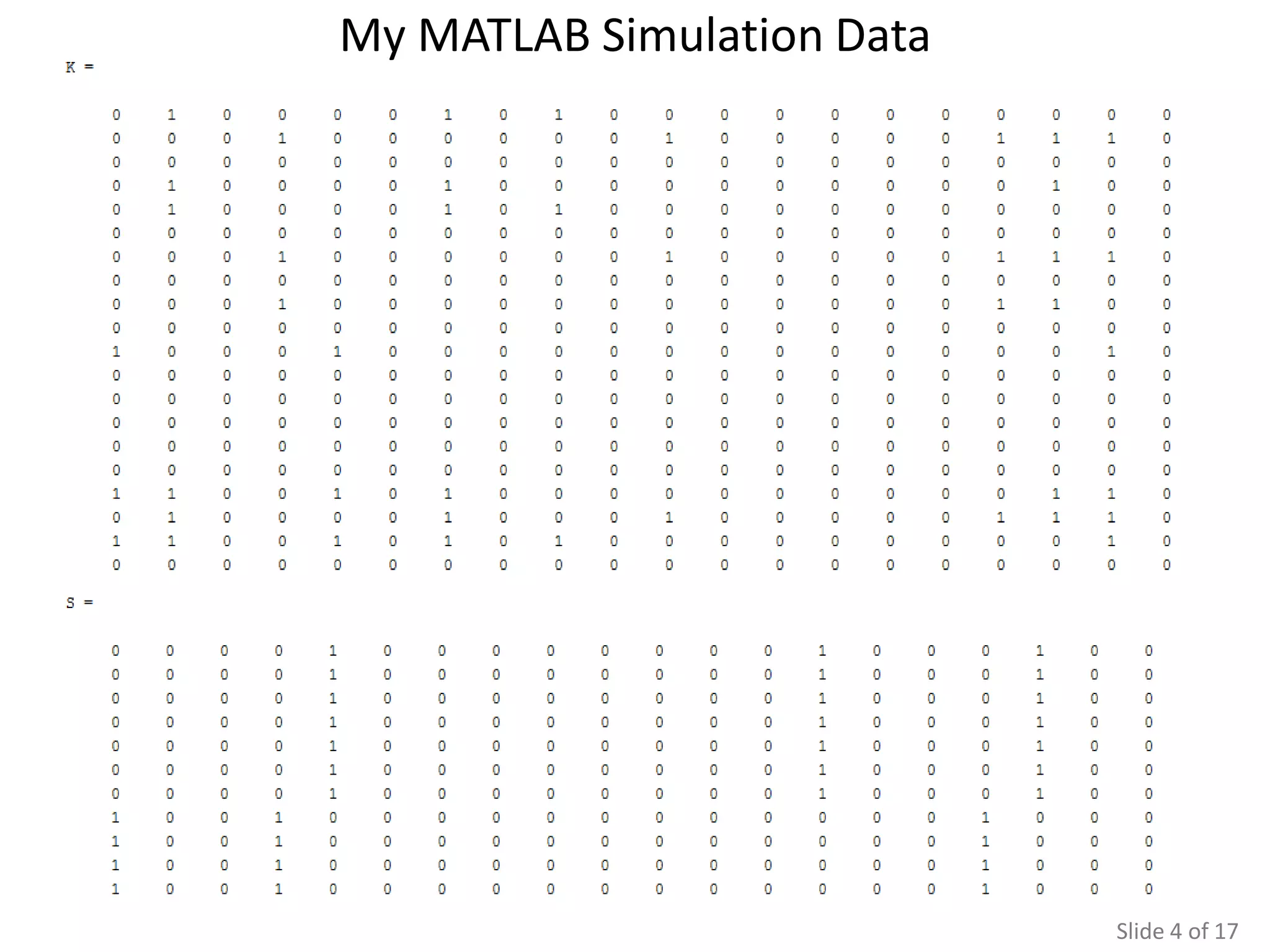My MATLAB Simulation Data




                            Slide 4 of 17
 