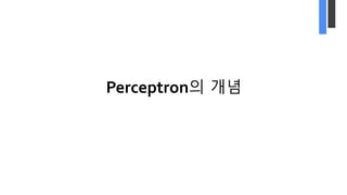 Perceptron의 개념
 