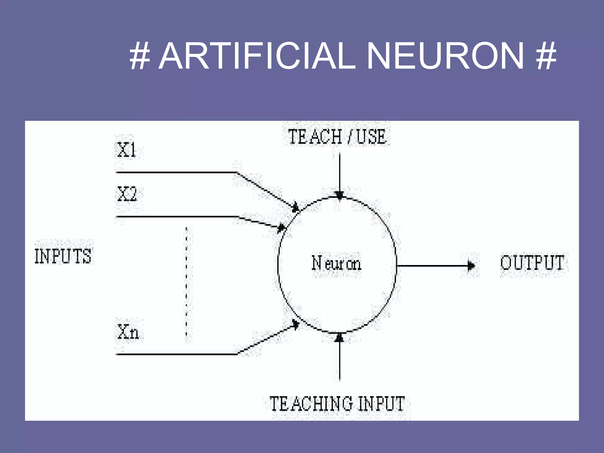 # ARTIFICIAL NEURON # 