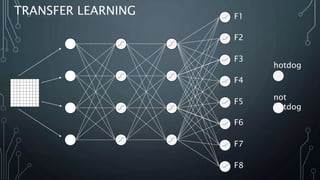 TRANSFER LEARNING
hotdog
not
hotdog
F1
F2
F3
F4
F5
F6
F7
F8
 
