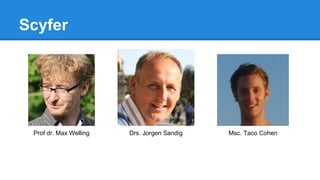 Scyfer

Prof dr. Max Welling

Drs. Jorgen Sandig

Msc. Taco Cohen

 