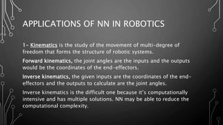 Neural networks in robotics | PPTX