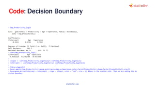 Code: Decision Boundary
19
statinfer.com
 