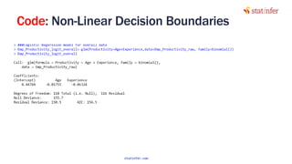 Code: Non-Linear Decision Boundaries
27
statinfer.com
 
