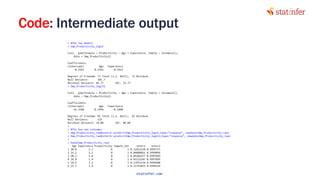 Code: Intermediate output
47
statinfer.com
 