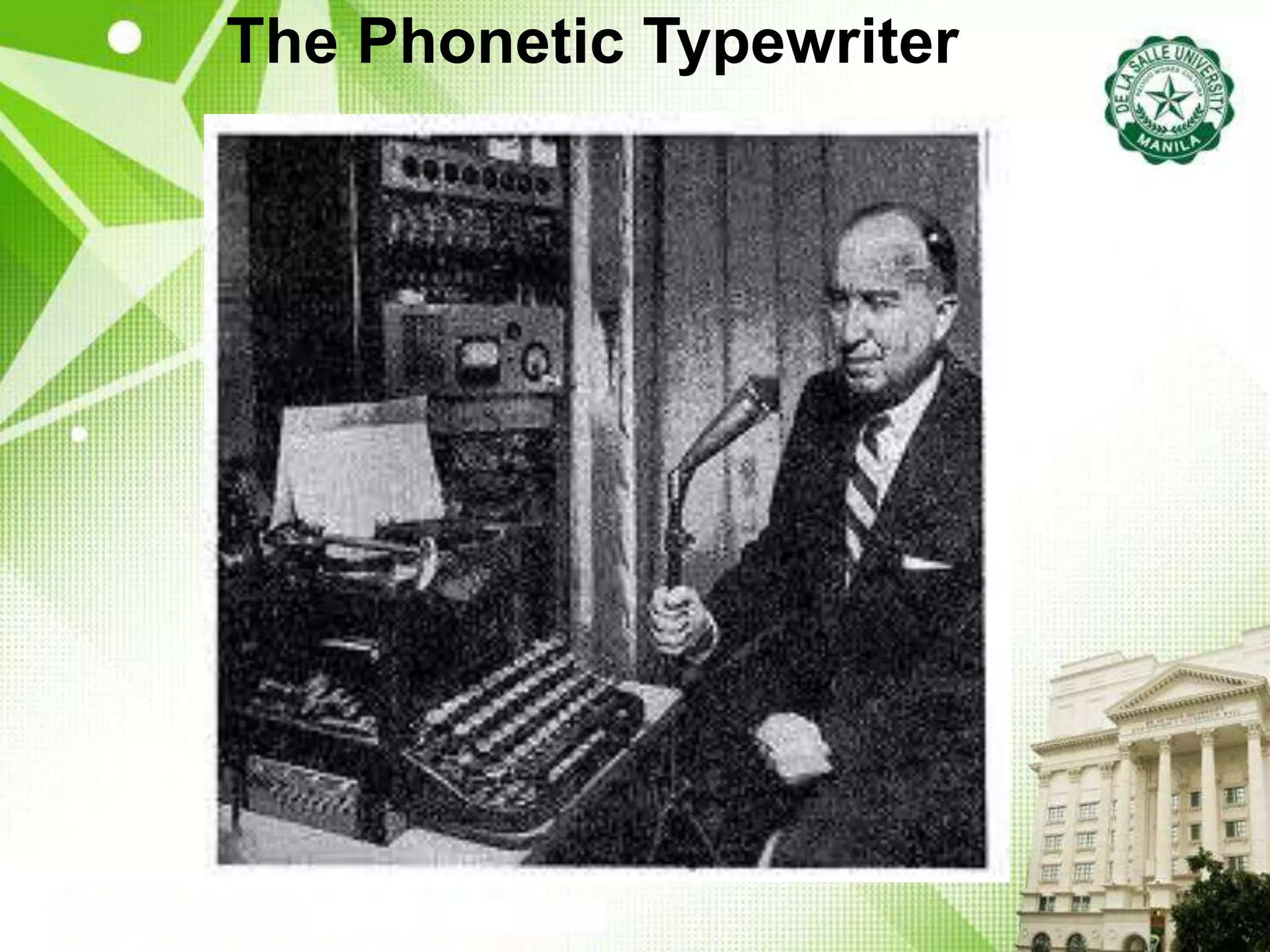 The Phonetic Typewriter
 