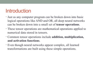 Common Tensor Operations Understanding Deep Learning: Tensor Operations in Neural Networks | PPTX