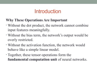 Understanding Deep Learning: Tensor Operations in Neural Networks | PPTX