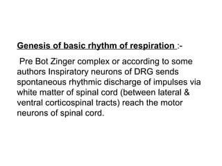 Neural regulation of resp by Dr. Mrs Sunita M. Tiwale Professor Dept of ...