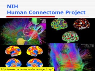 NIH
Human Connectome Project
http://www.humanconnectomeproject.org/
 