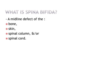 Spinal Defet Neural tube defects | PPTX