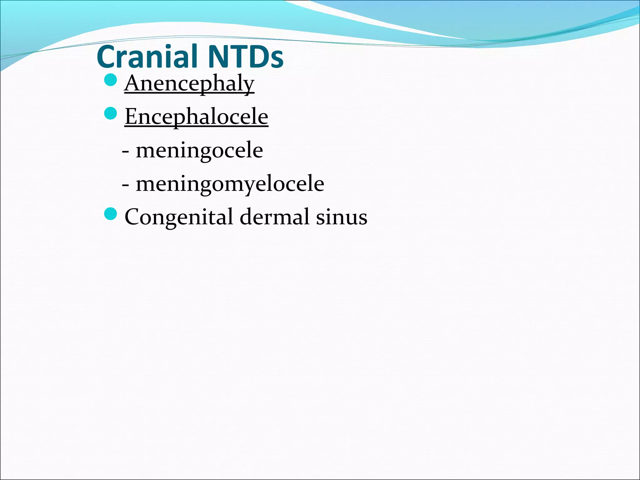 Neural tube defects | PPT