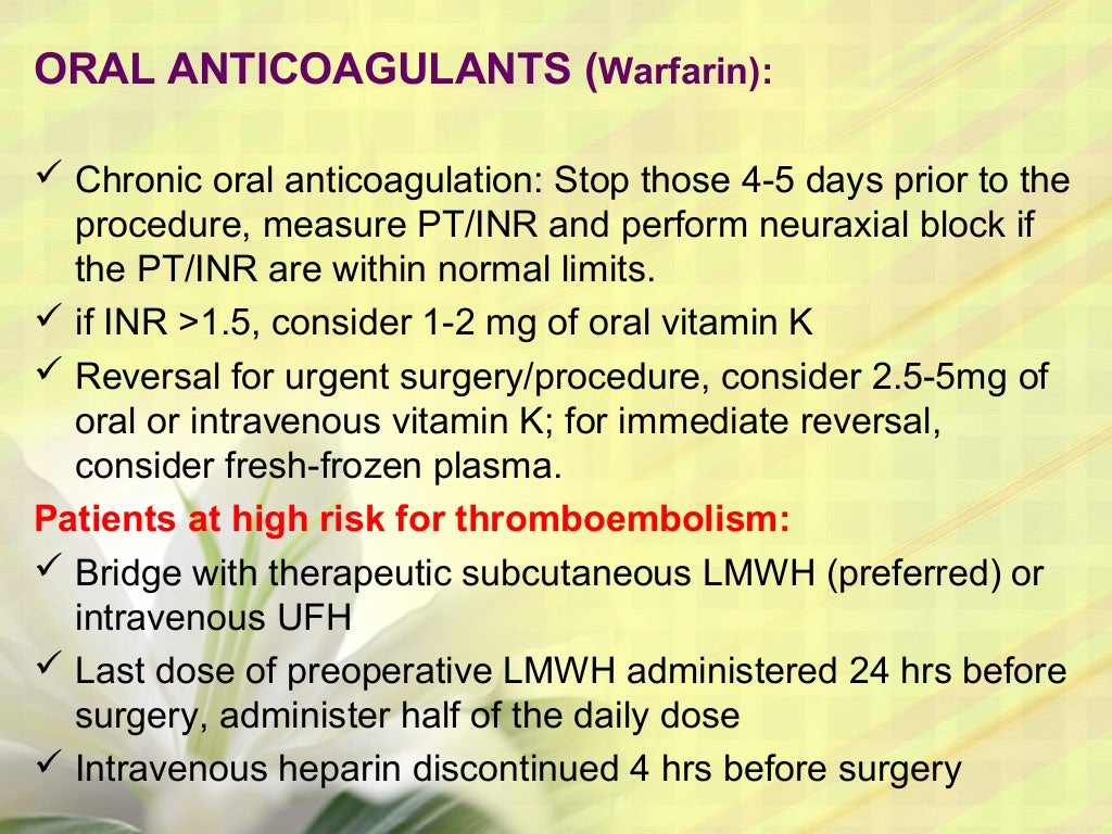 Neuraxial anesthesia and | PPT