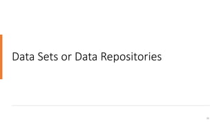 Data Sets or Data Repositories
35
 