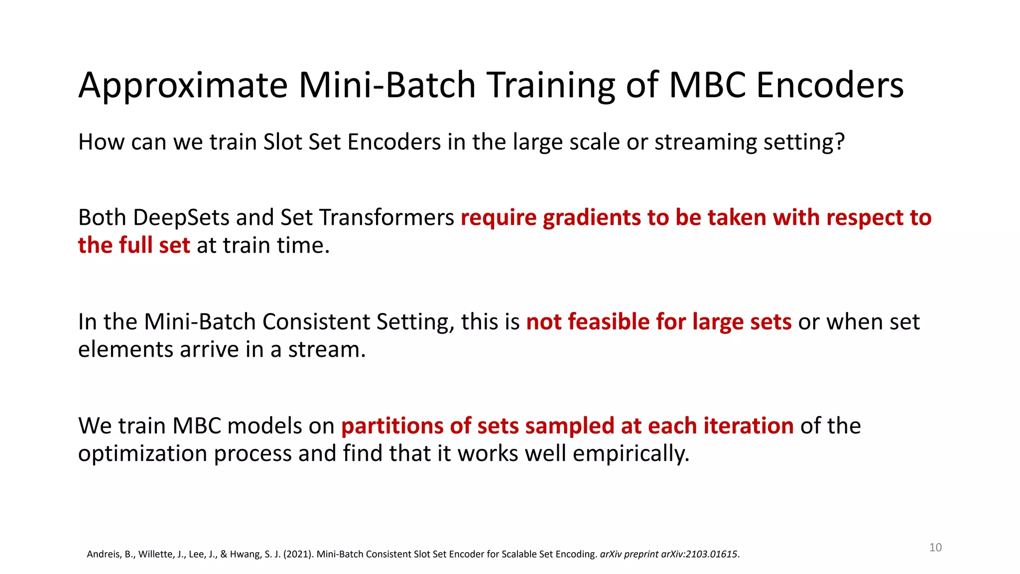 Mini-Batch Consistent Slot Set Encoder For Scalable Set Encoding | PDF image.