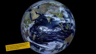 Our own Mother Earth showing an image
of our planet only observable twice a
year, during an Equinox.
 