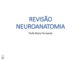 REVISÃO
NEUROANATOMIA
Profa Maria Fernanda
 