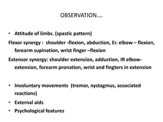 Extensor Pattern Movements NEUROLOGICAL ASSESSMENT PHYSIOTHERAPYT.pptx
