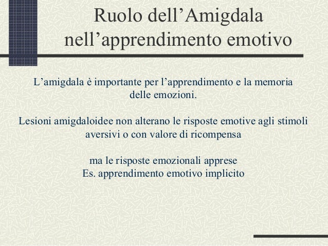 Neurobiologia Delle Emozioni 2009