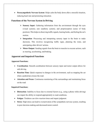 Car Driving as an example of everyday neurobiologygy | PDF