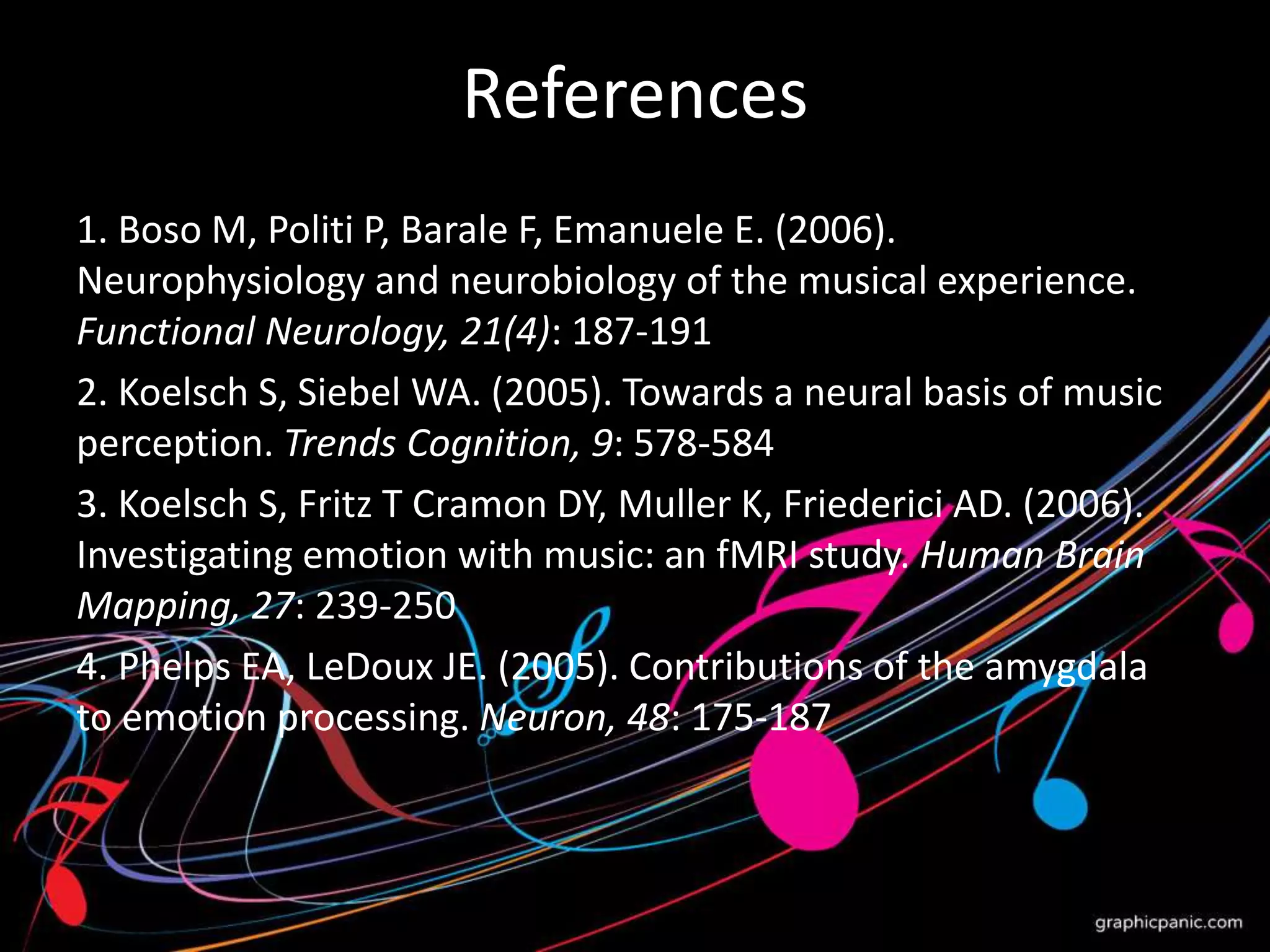 Neurobiology of music on emotion | PPTX