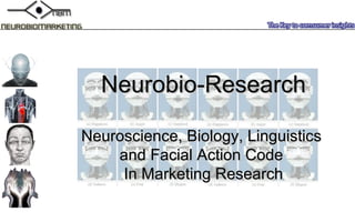 Neurobio-Research Neuroscience , B iology ,  Linguistics   and  Facial Action Code  In Marketing Research 
