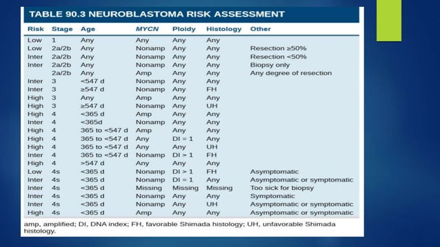Neuroblastoma Risk Neuroblastoma | PPTX | Cancer | Diseases and Conditions