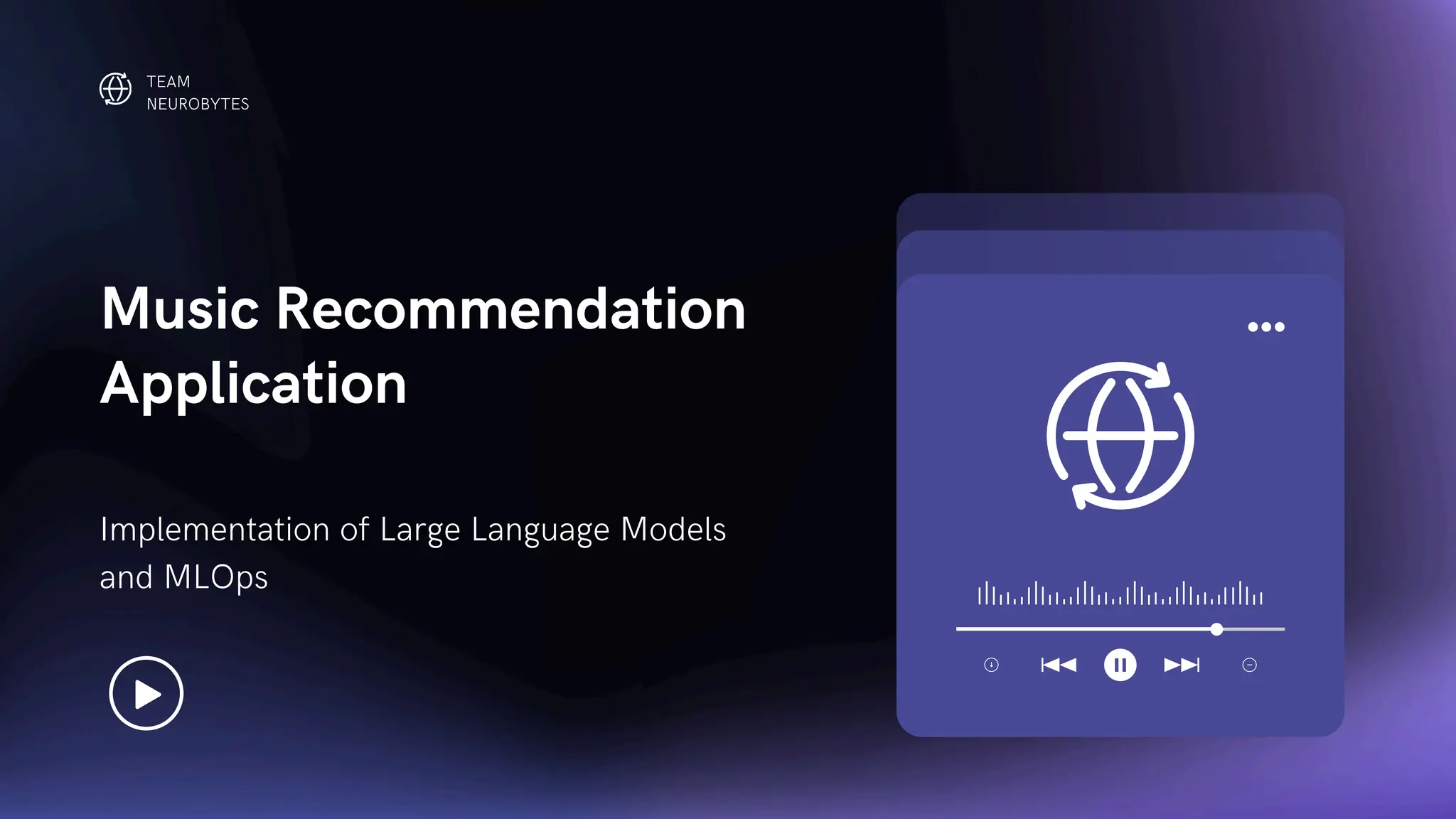 Music Recommendation Application (Team Neurobytes) | PPT