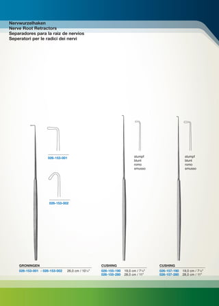 Root Nerve Instrument neurosurgery instruments Roboz Tech Pakisatn | PDF