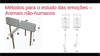9
Métodos para o estudo das emoções –
Animais não-humanos
 