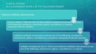 Nf2 Child neurocutaneous syndromes . child neurology | PPTX