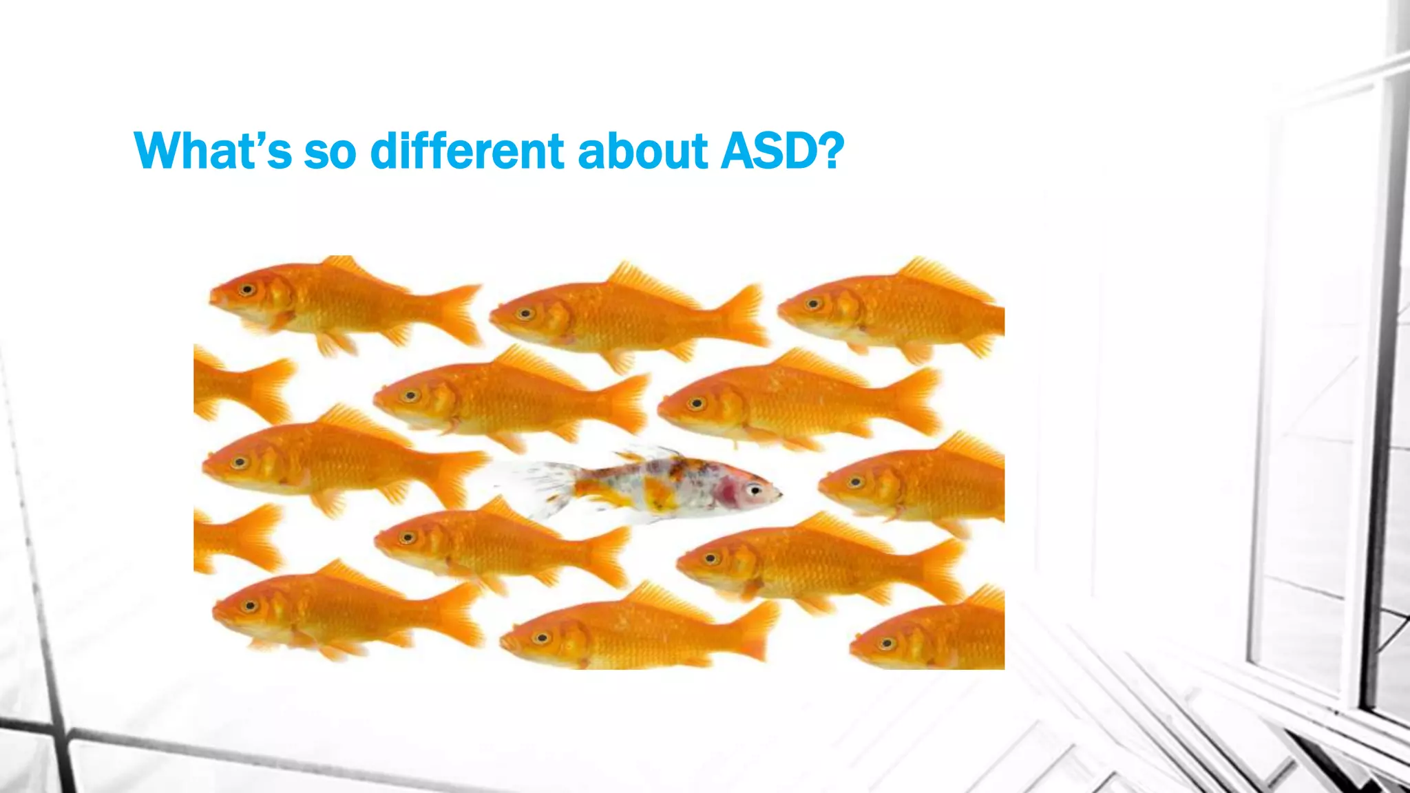 What’s so different about ASD?
 