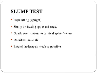 NEURODYNAMICS tests including sliders and gliders | PPTX