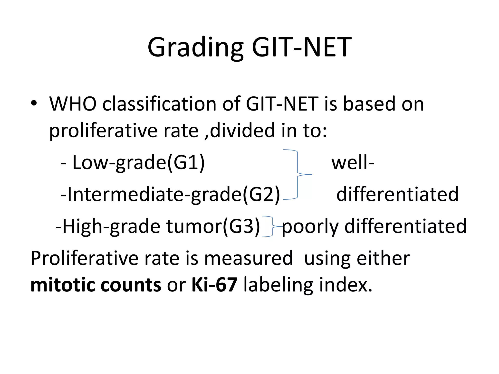 gastrointestinal Neuro endocrine tumors , GIT NET | PPTX