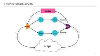 THE NEURAL NETWORK
62
neuron
neuronneuron
actuatorsensor
neuron
cortex
scape
forward
forward
 